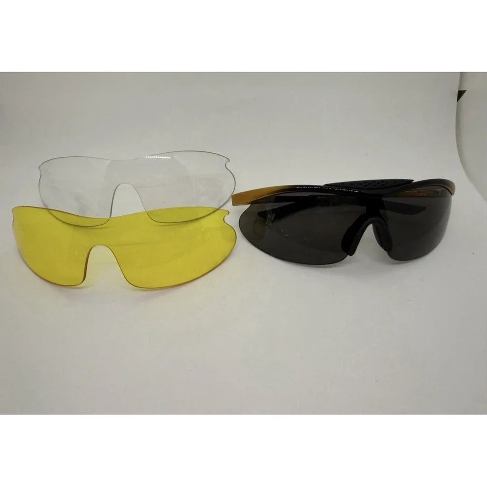 HEAD Wrap Around Sports Men's‎ Sunglasses Semi-rimless Z-87 W/Case, Xtra Lenses